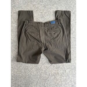 Mugsy  Brooks Pants Mens 35x34 Gray Stretch‎ Chino Business Casual K6PNBC READ